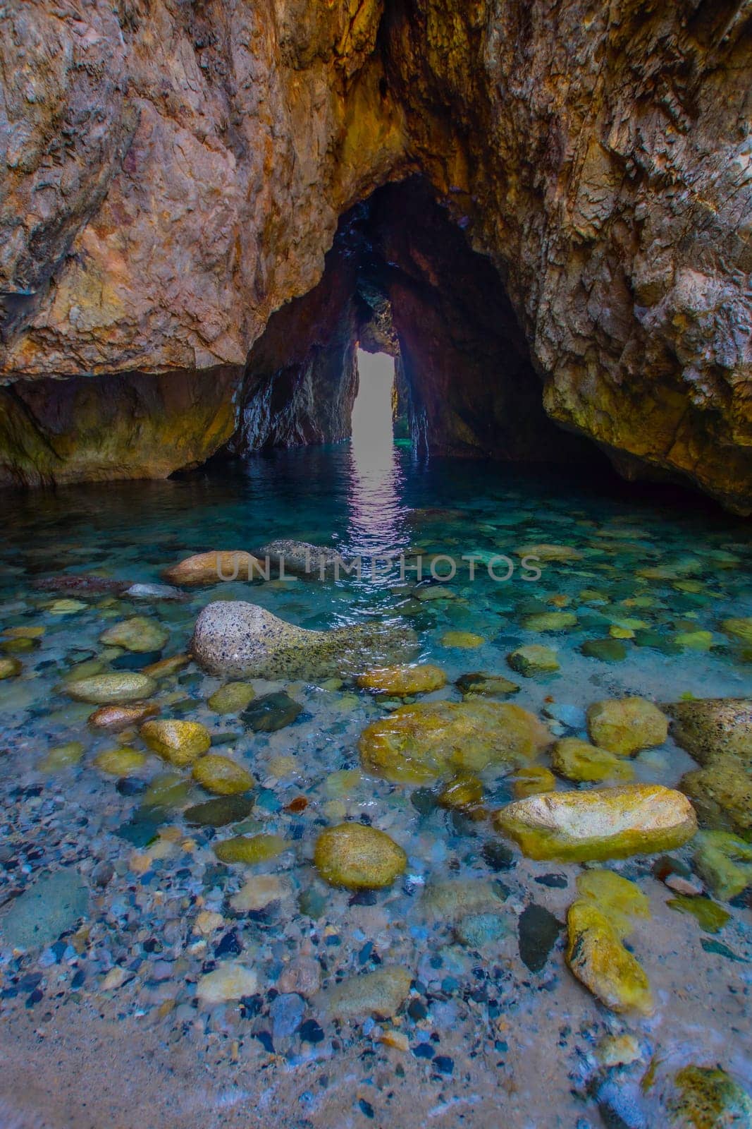 cave and clear water. Shooting Location: Niigata Prefecture
