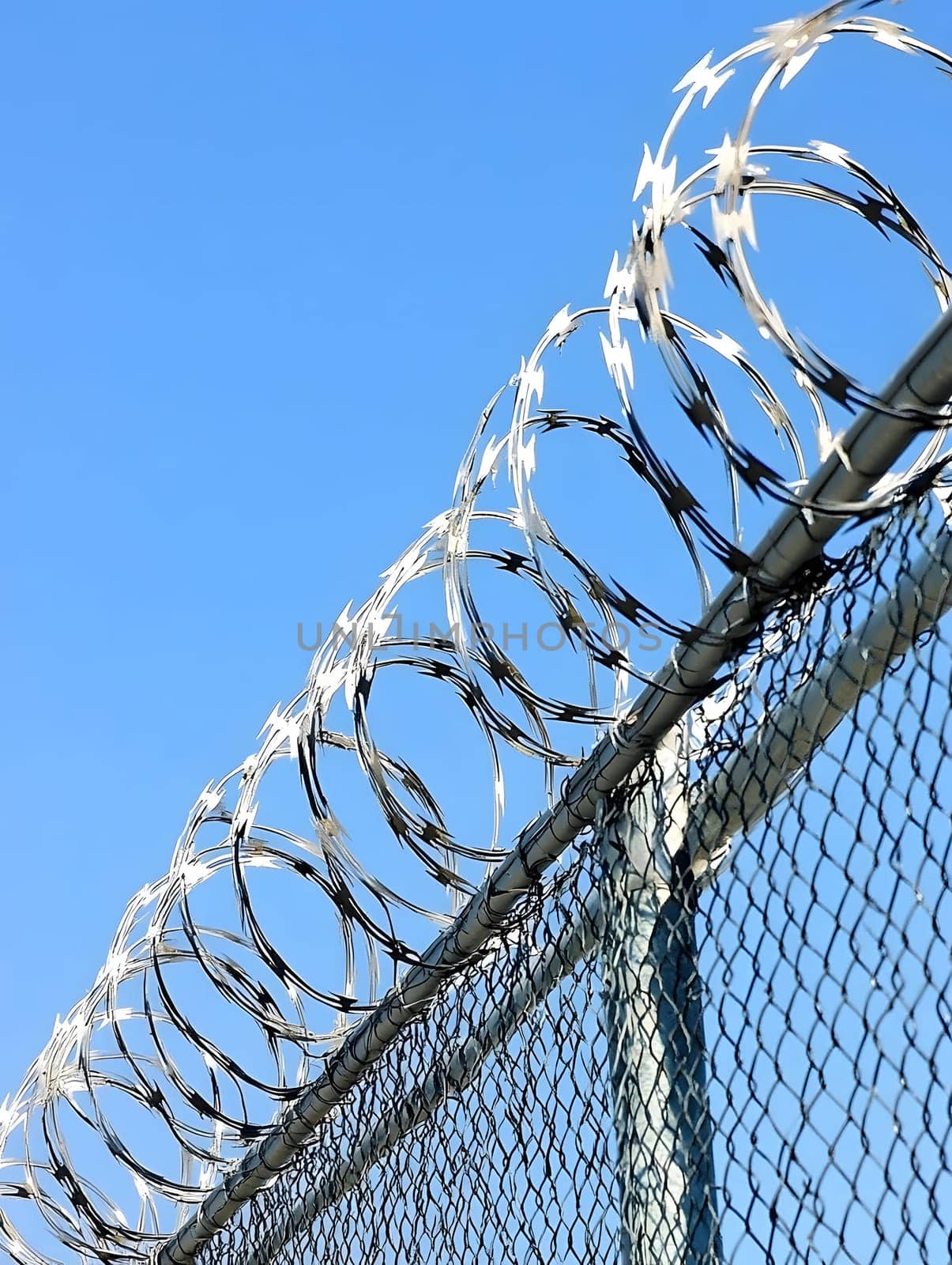 Barbed wire fence for security and protection boundary