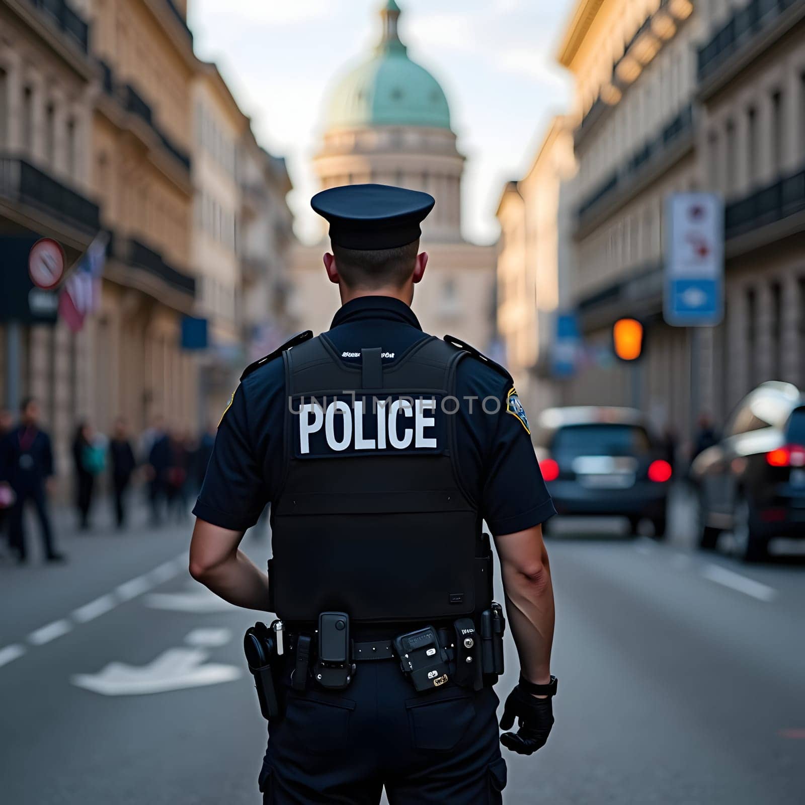 Police officers at the streets