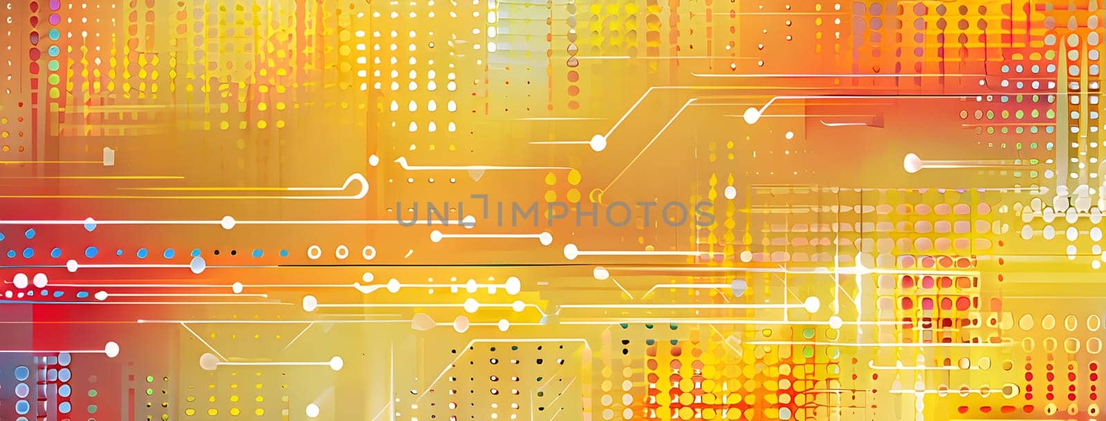 artificial intelligence, lines, dots and pattern in vibrant hues