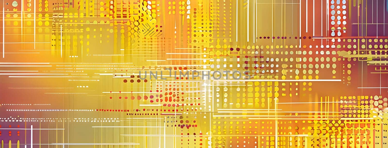 artificial intelligence, lines, dots and pattern in vibrant hues