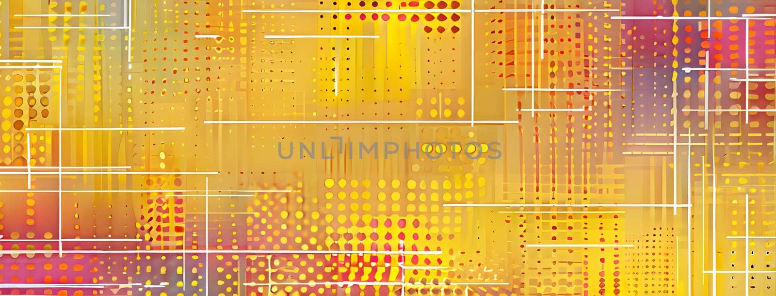 artificial intelligence, lines, dots and pattern in vibrant hues