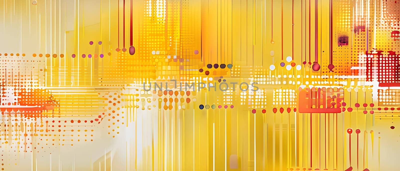 artificial intelligence, lines, dots and pattern in vibrant hues