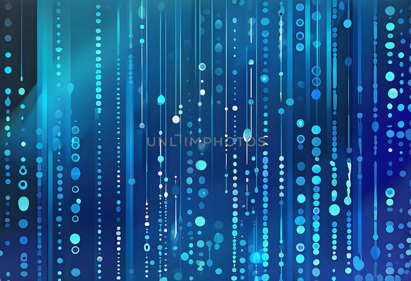 artificial intelligence, lines, dots and pattern in vibrant hues