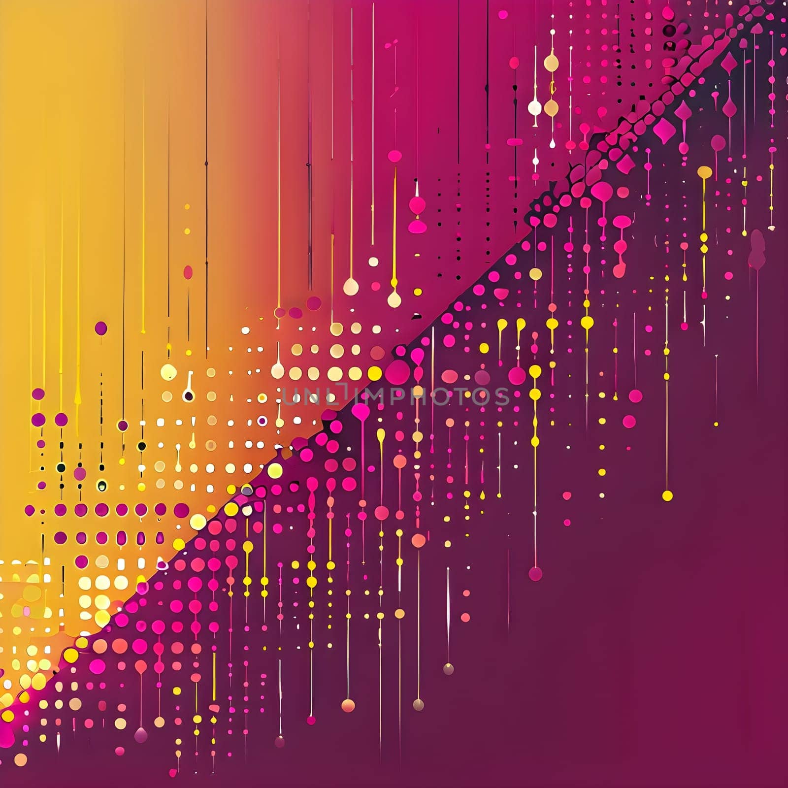 artificial intelligence, lines, dots and pattern in vibrant hues
