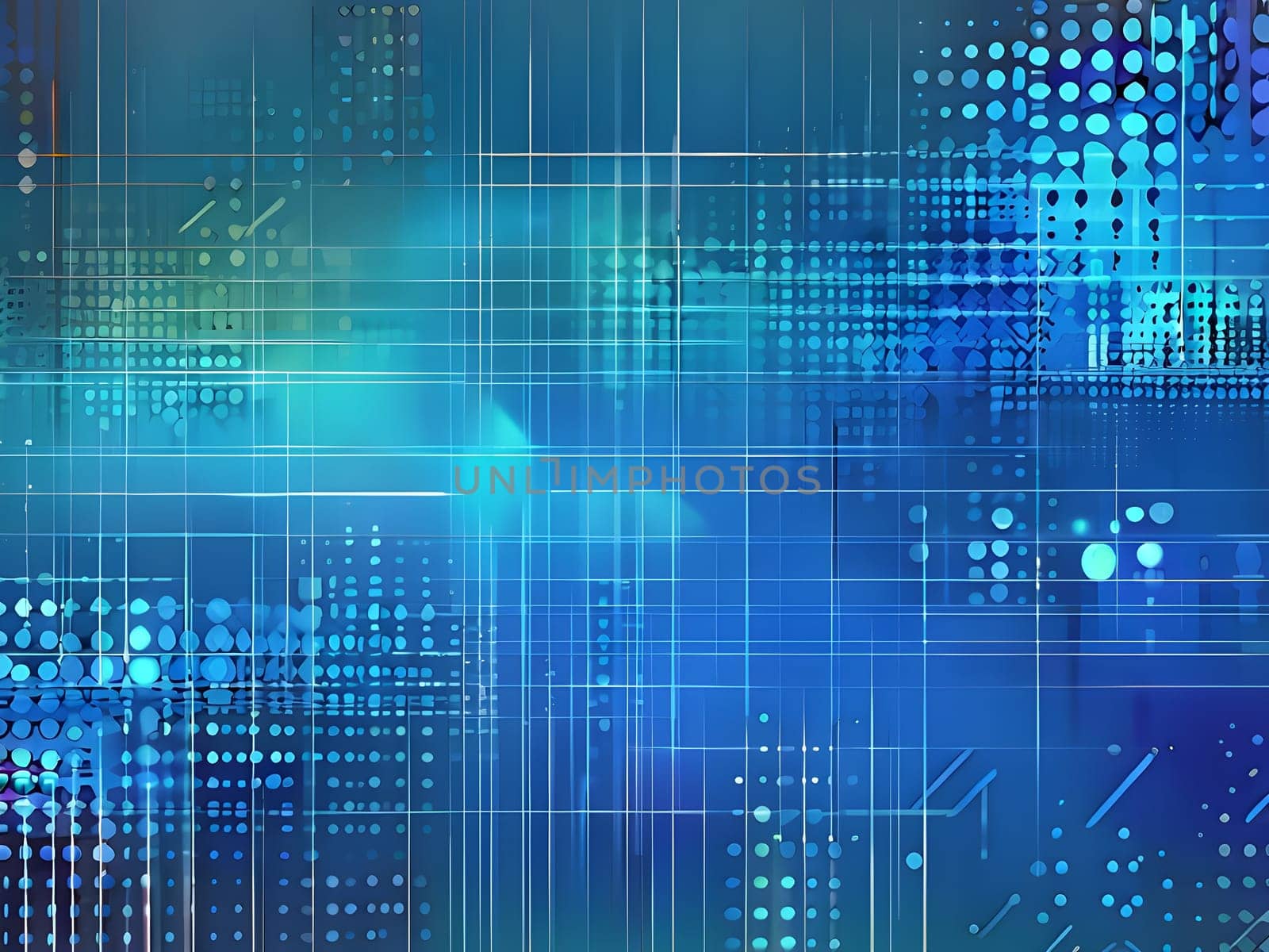 artificial intelligence, lines, dots and pattern in vibrant hues