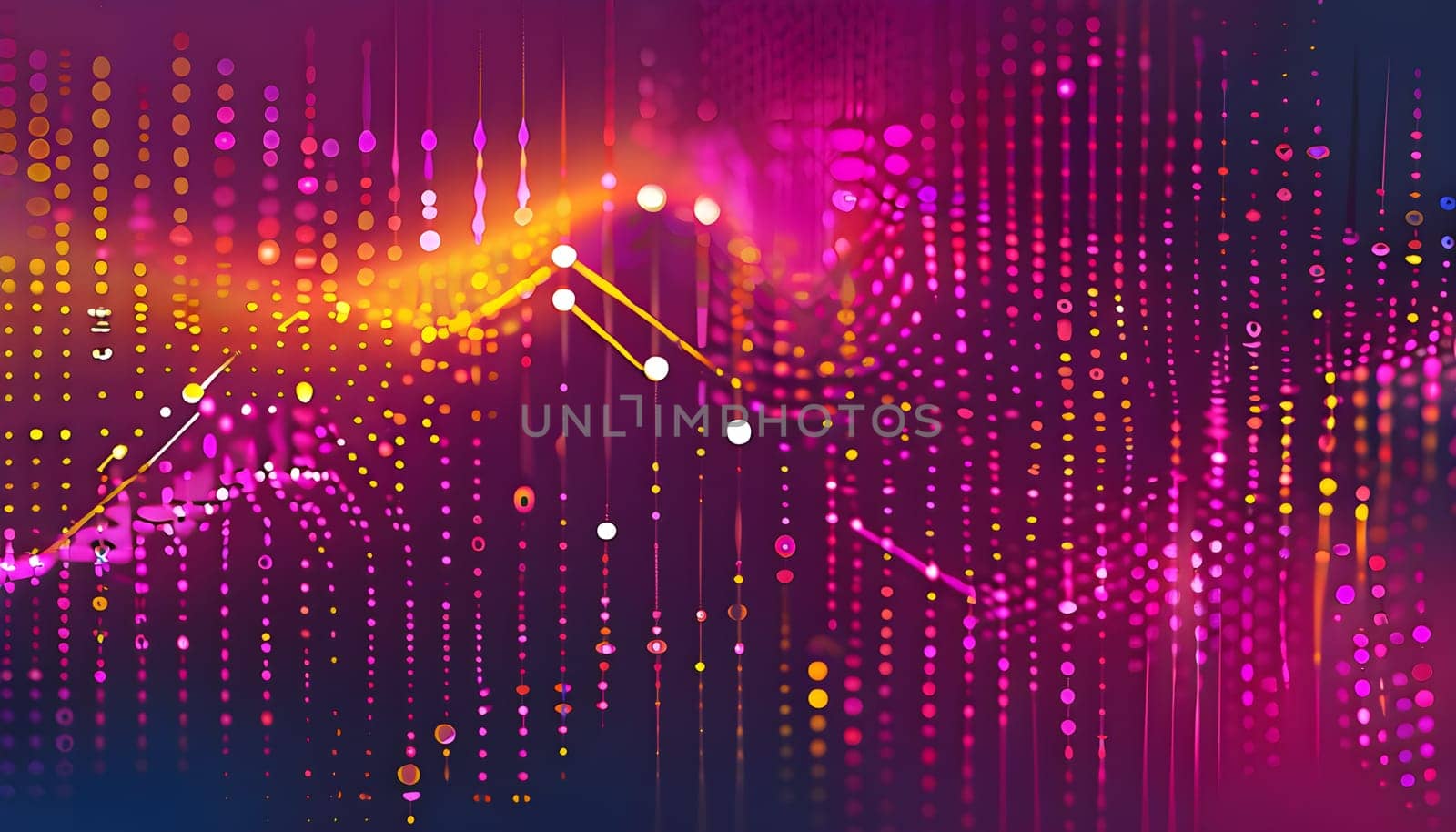 artificial intelligence, lines, dots and pattern in vibrant hues