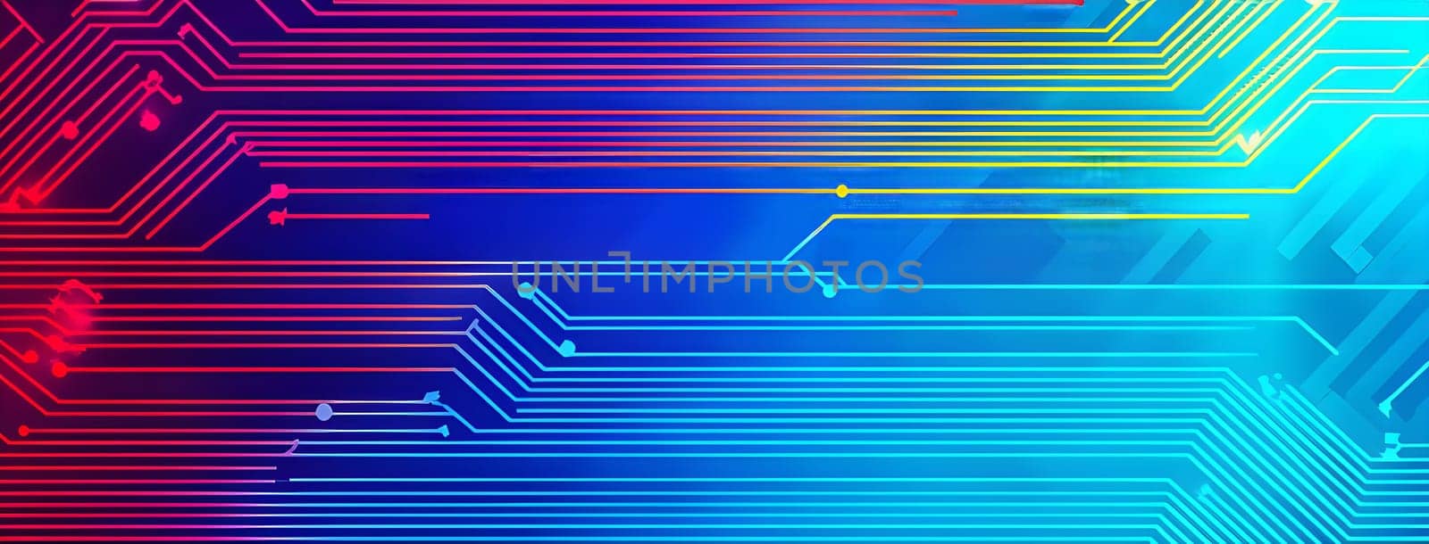 Converging digital lines and sport athletes silhouettes in vibrant colors, creating an abstract pattern to show AI’s impact in sports training