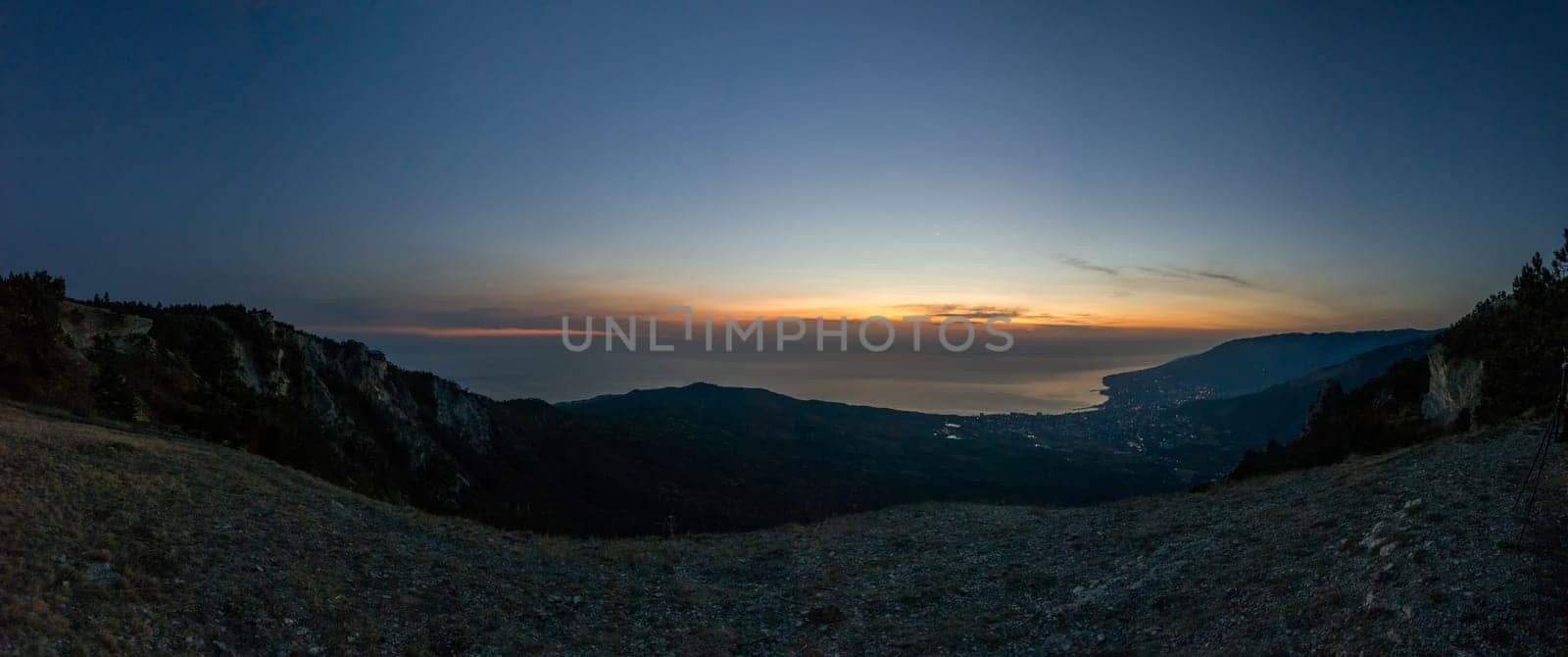 The nature of Crimea, mountains and sky. Grass and forests in the mountains.