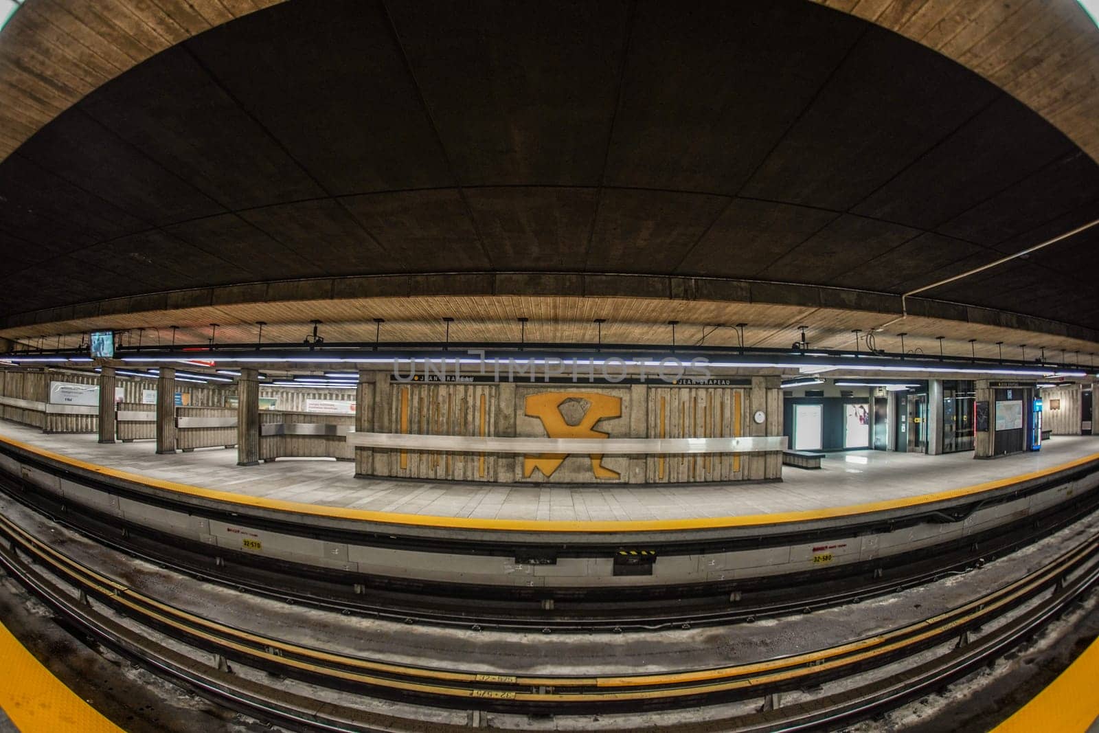 Jean-Drapeau Metro Station in Montreal. Shooting Location: montreal, canada