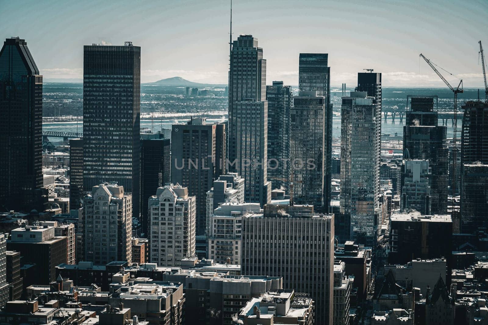 Montreal city skyline. Shooting Location: montreal, canada