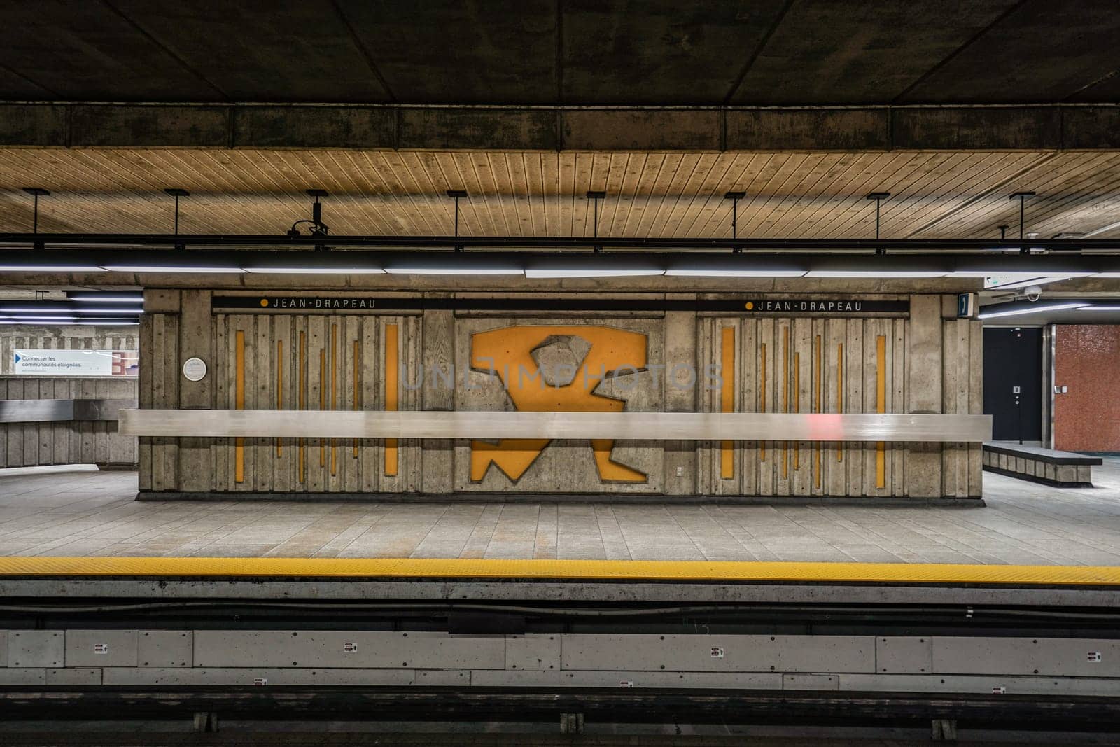 Art at Jean-Drapeau station. Shooting Location: montreal, canada