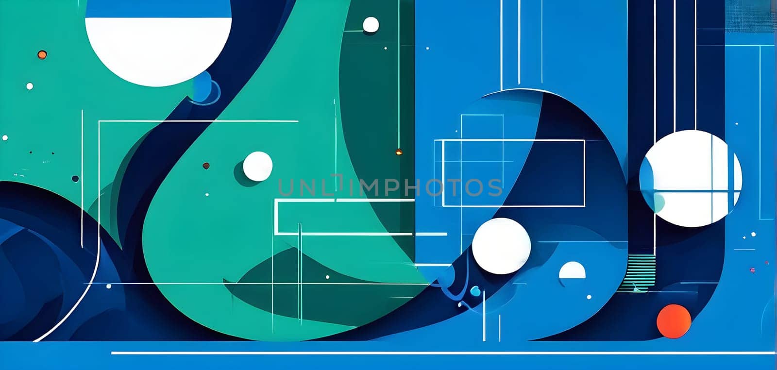 Converging digital lines and sport gear silhouettes creating an abstract pattern to show AI impact in sports training