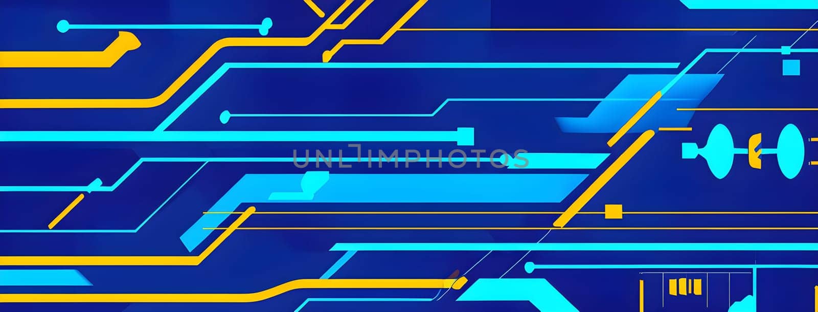 Converging digital lines and sport gear silhouettes creating an abstract pattern to show AI impact in sports training
