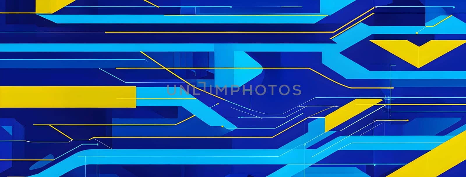 Converging digital lines and sport gear silhouettes creating an abstract pattern to show AI impact in sports training