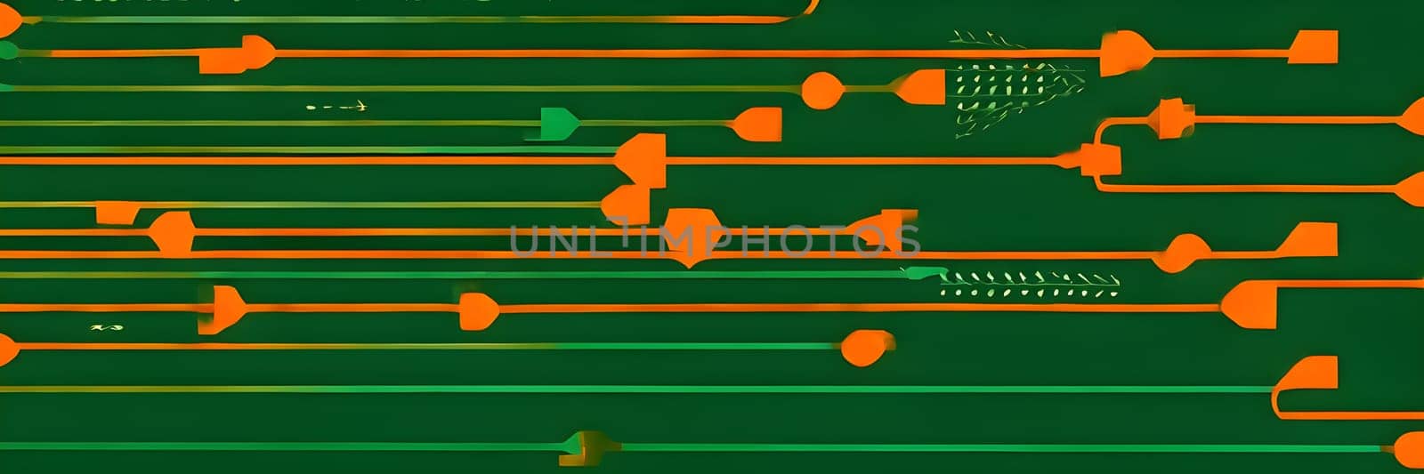 Converging digital lines and sport gear silhouettes creating an abstract pattern to show AI impact in sports training