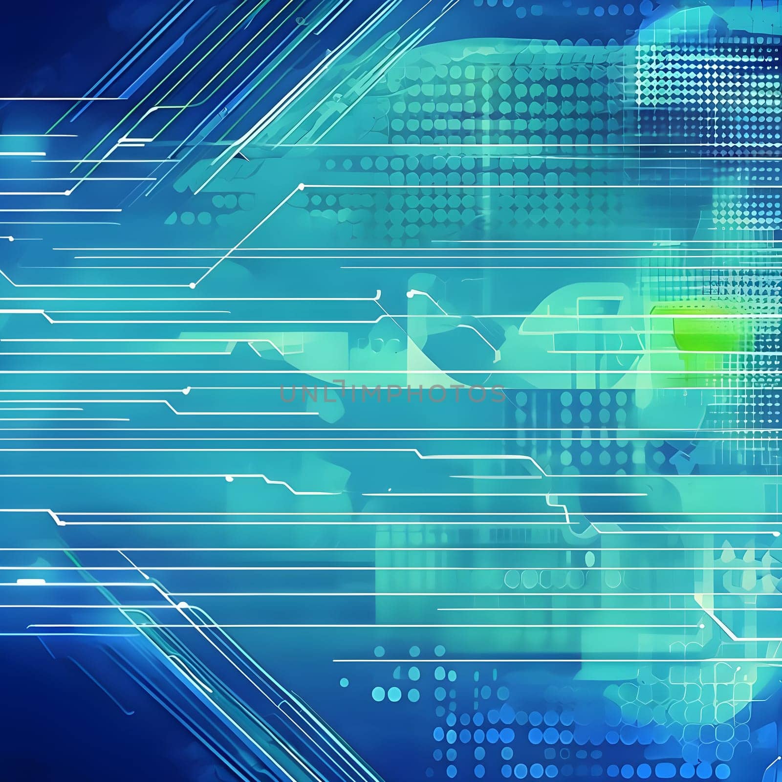 Converging digital lines and sport gear silhouettes creating an abstract pattern to show AI impact in sports training