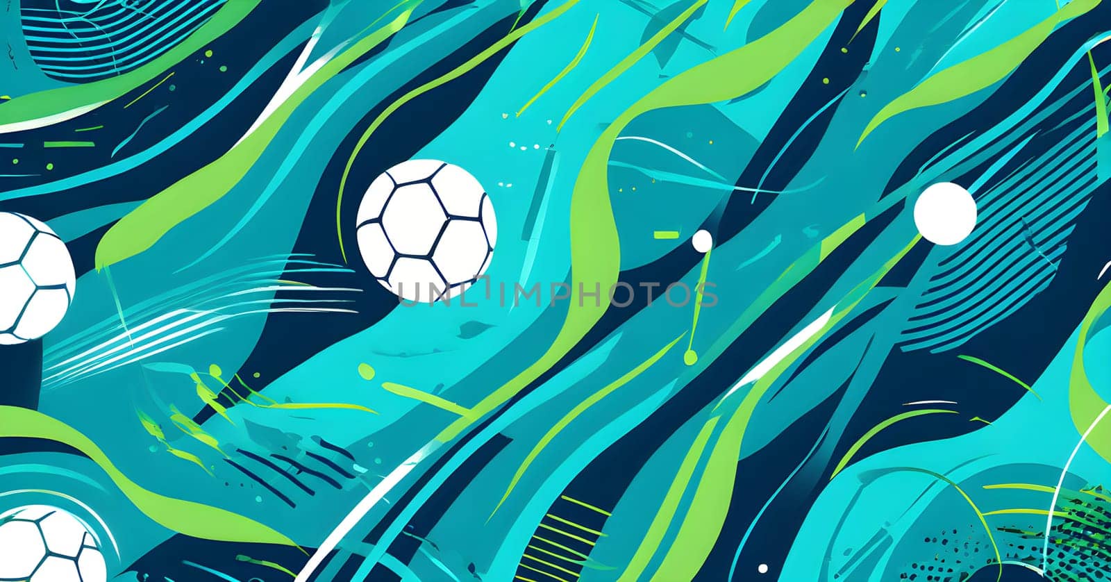 Converging digital lines and sport gear silhouettes creating an abstract pattern to show AI impact in sports training