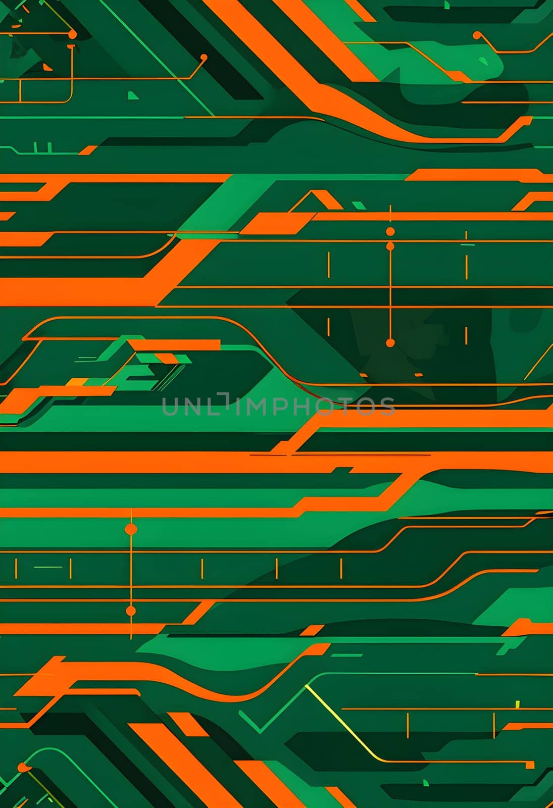 Converging digital lines and sport gear silhouettes creating an abstract pattern to show AI impact in sports training