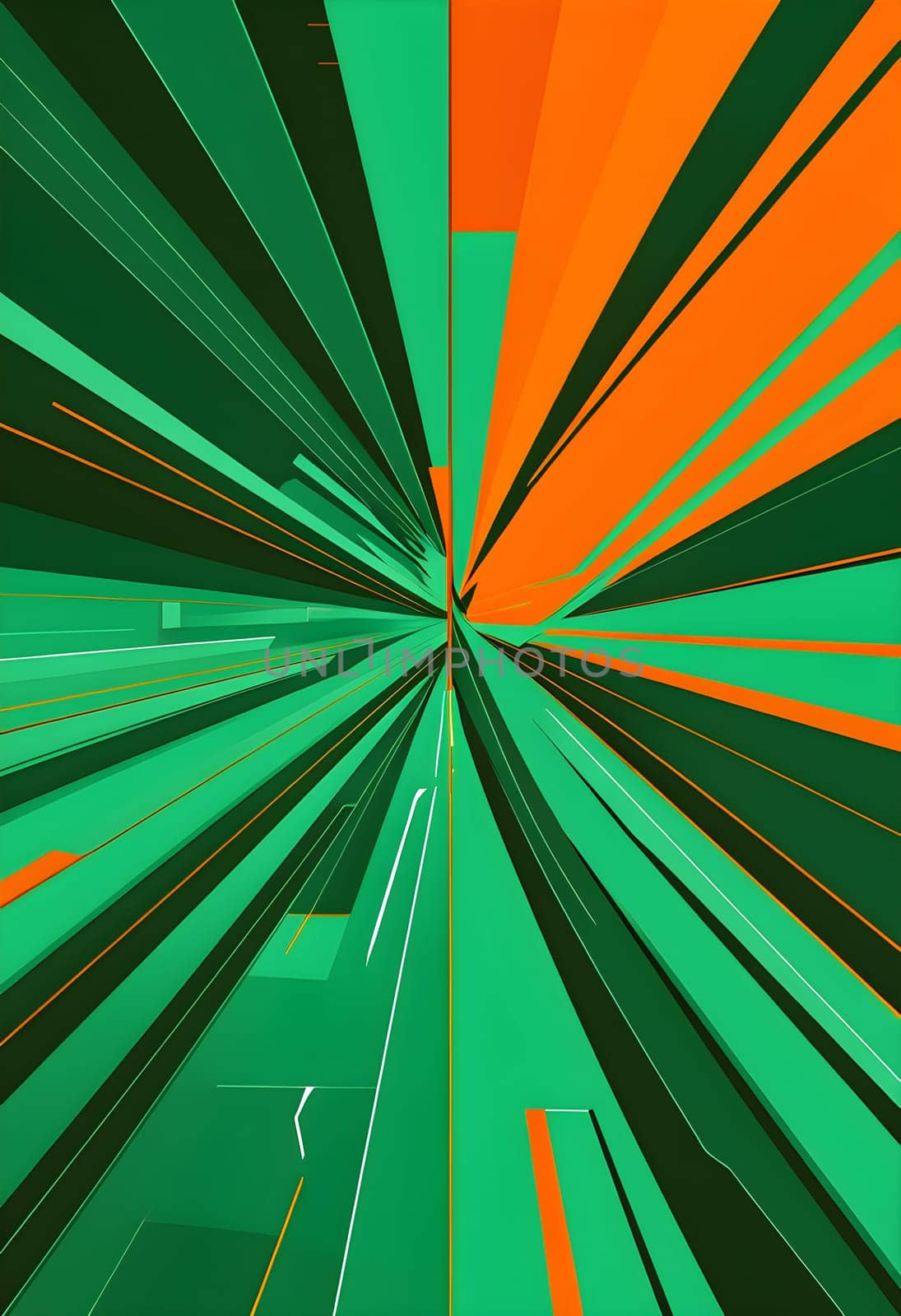 Converging digital lines and sport gear silhouettes creating an abstract pattern to show AI impact in sports training
