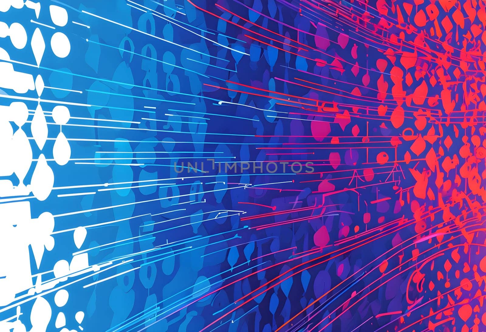 Converging digital lines and sport gear silhouettes creating an abstract pattern to show AI impact in sports training