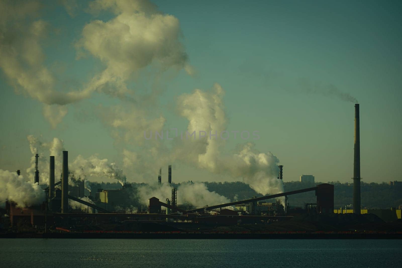 Spreading smoke and factories. Shooting Location: Toronto