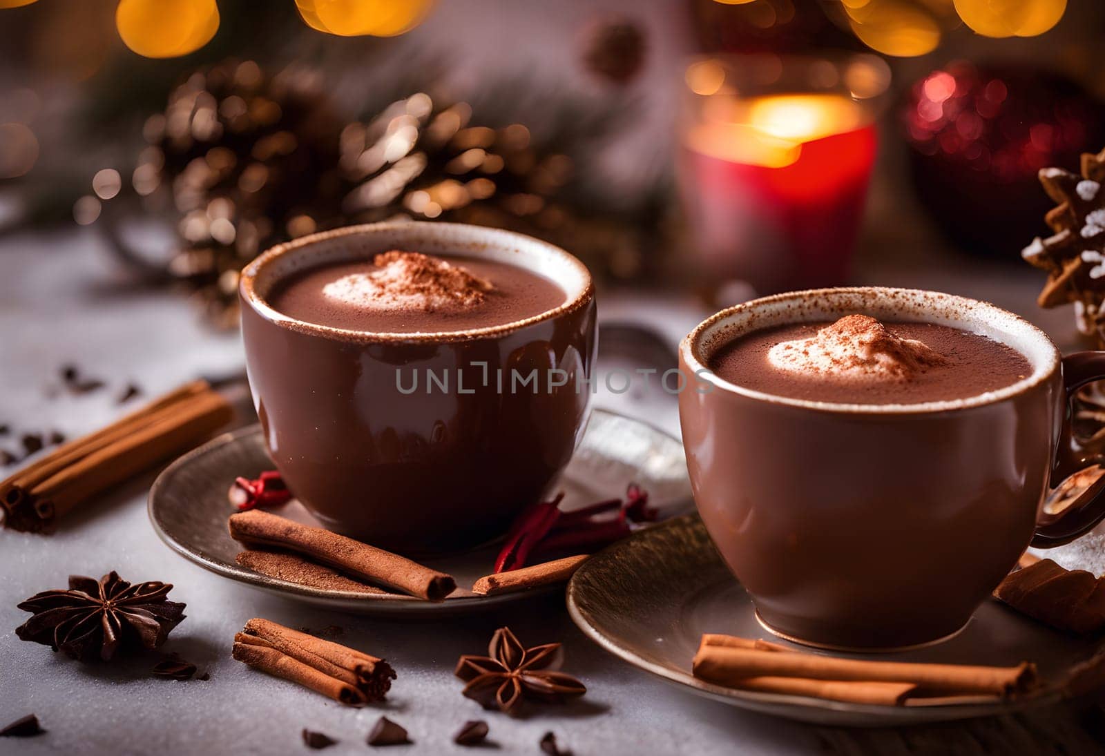Festive Warmth: Chili-Spiced Mexican Hot Chocolate in a Holiday Setting