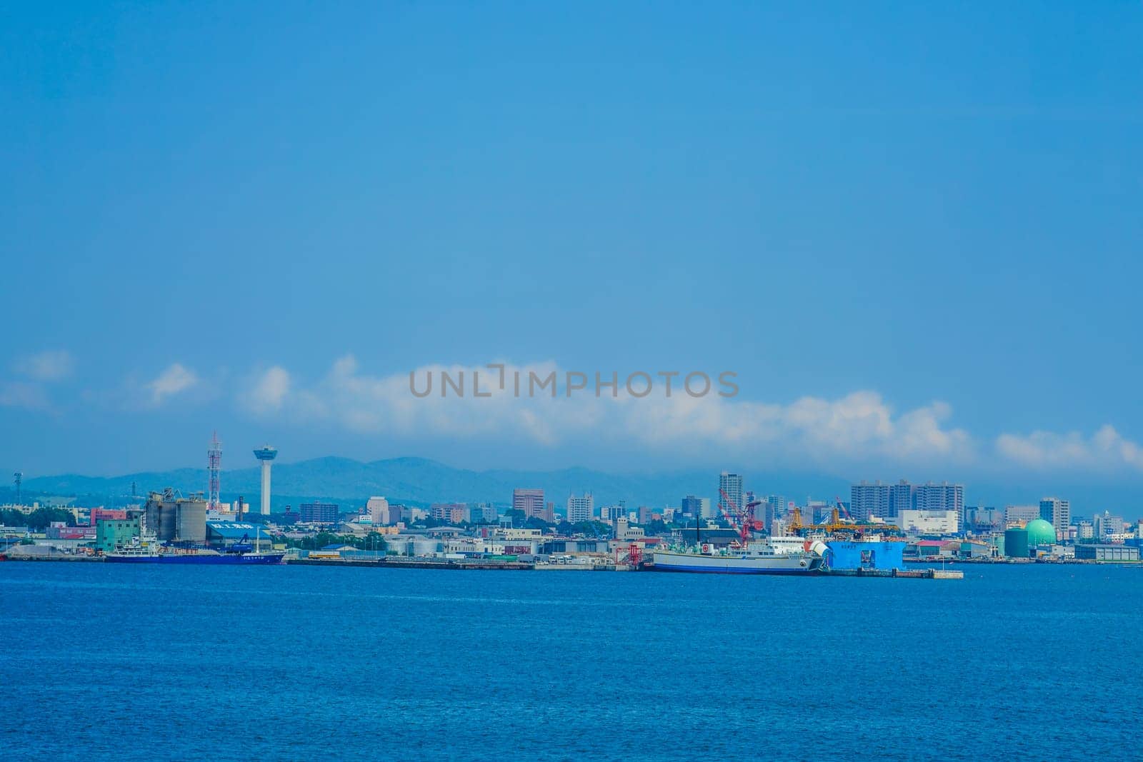 View of Tsugaru Strait. Shooting Location: Hakodate City, Hokkaido