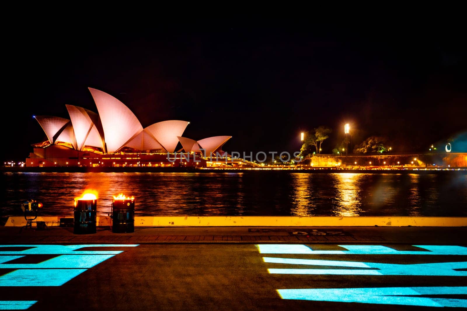 sydney opera house night view. Shooting Location: sydney, australia