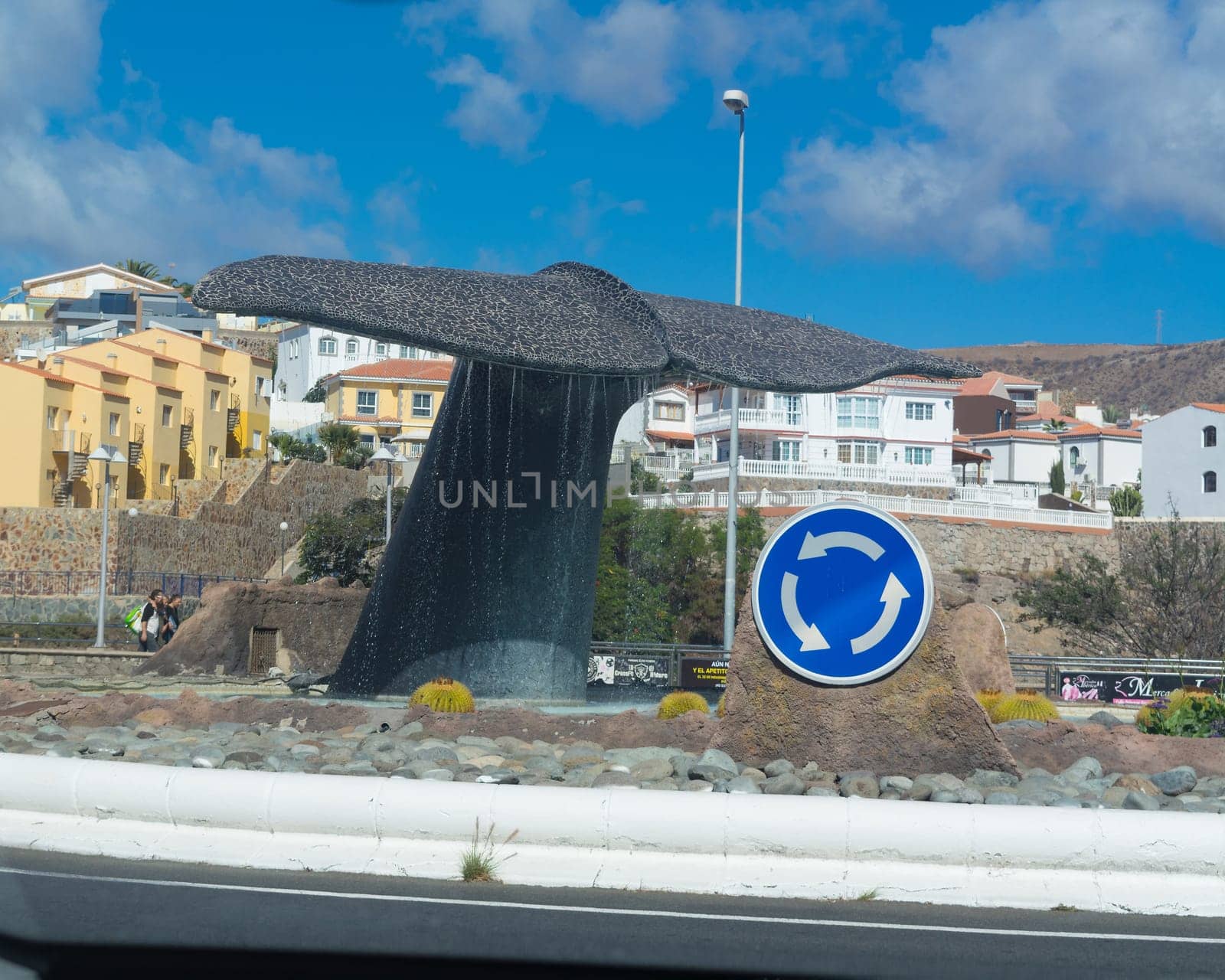 CRAN CANARIA, PUERTO DE MOGAN- NOVEMBER 15, 2019: Cran Canaria, Puerto de Mogan, Spain - November 15, 2019: View from the observation deck over the old town to Marina, Puerto de Mogan, Gran Canaria, Canary Islands, Spain