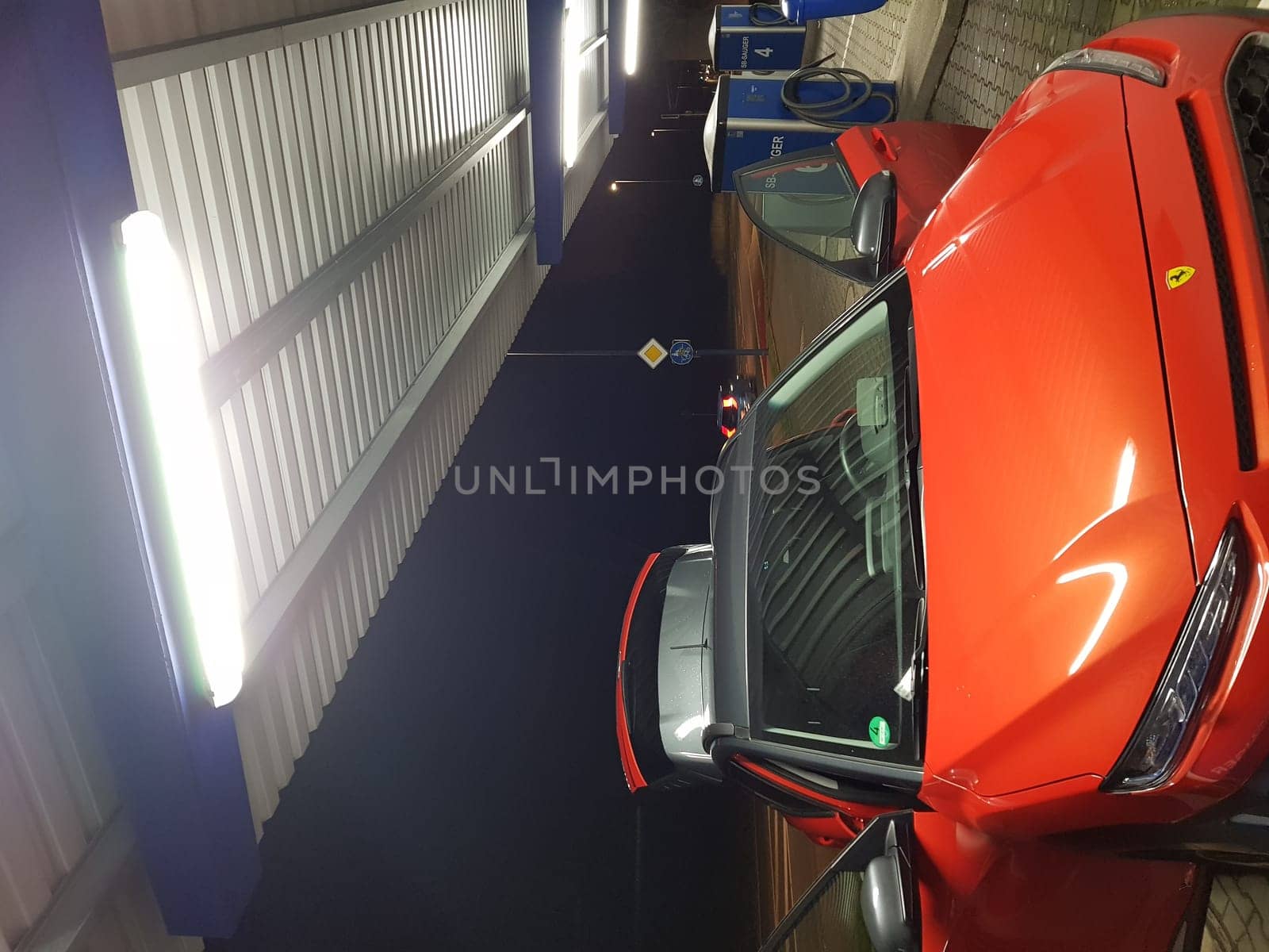 HEILIGENHAUS, NRW, GERMANY - MARCH 10, 2020: Heiligenhaus, Nrw, Germany - March 10, 2020: Off-road vehicle in the car wash for vacuuming and maintenance