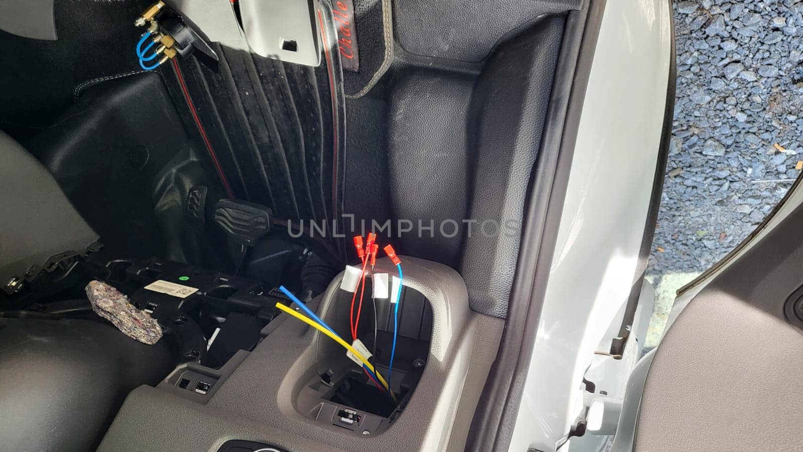 VELBERT, NRW, GERMANY - June 16, 2022: Installation of an additional air suspension in a mobile home to increase the load capacity
