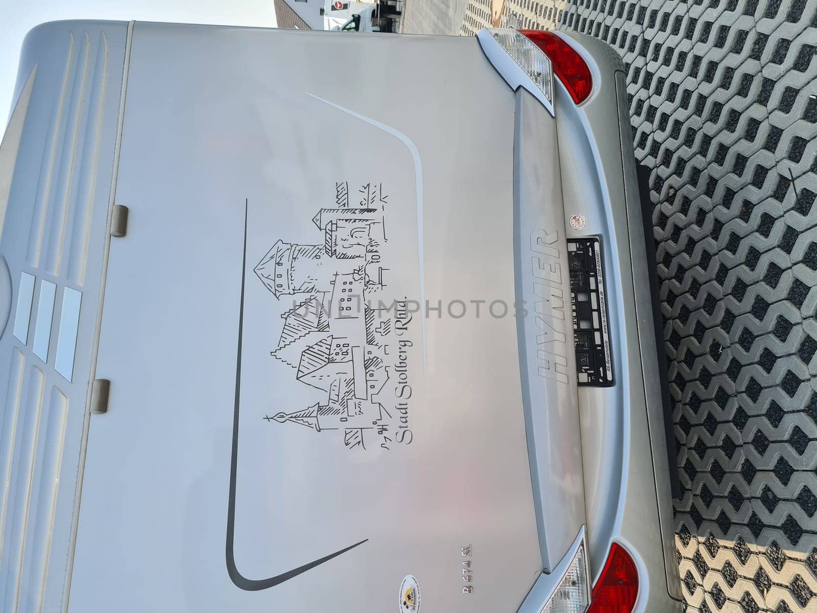 MUELHEIM RUHR  NRW  GERMANY -SEPTEMBER  11  2020: Muelheim Ruhr, Nrw, Germany-September 11, 2020:   Motorhomes and campers for sale or rent. Concept freedom, family holiday travel, vacation travel with camper.