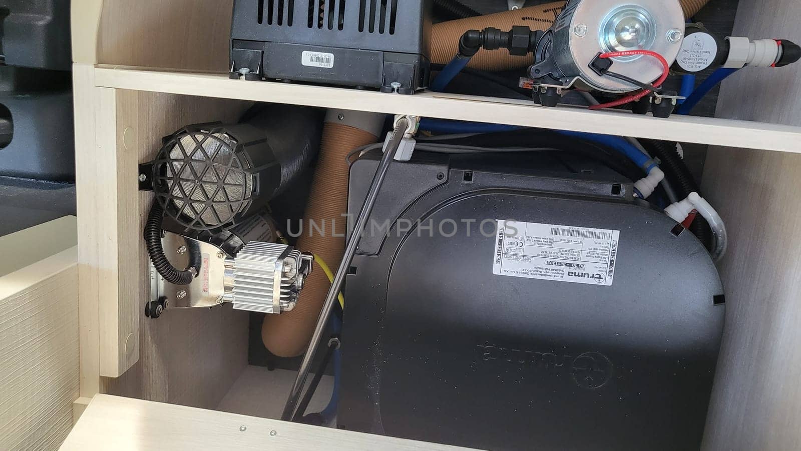 VELBERT, NRW, GERMANY - June 17, 2022: Shock absorbers and air springs, new car parts, spare parts for a mobile home
