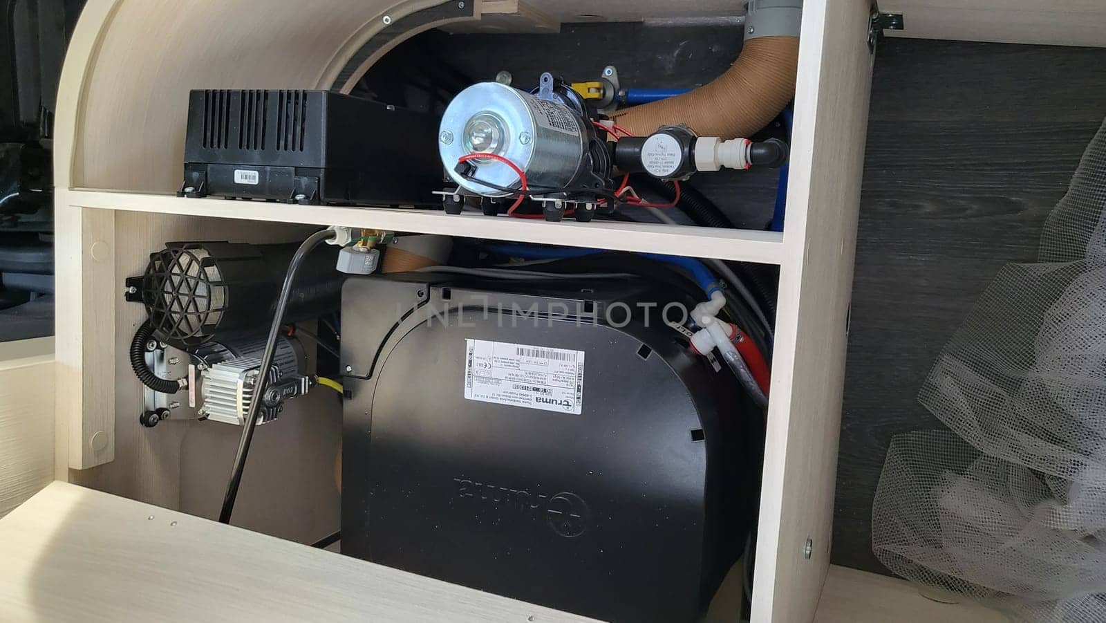 VELBERT, NRW, GERMANY - June 17, 2022: Shock absorbers and air springs, new car parts, spare parts for a mobile home