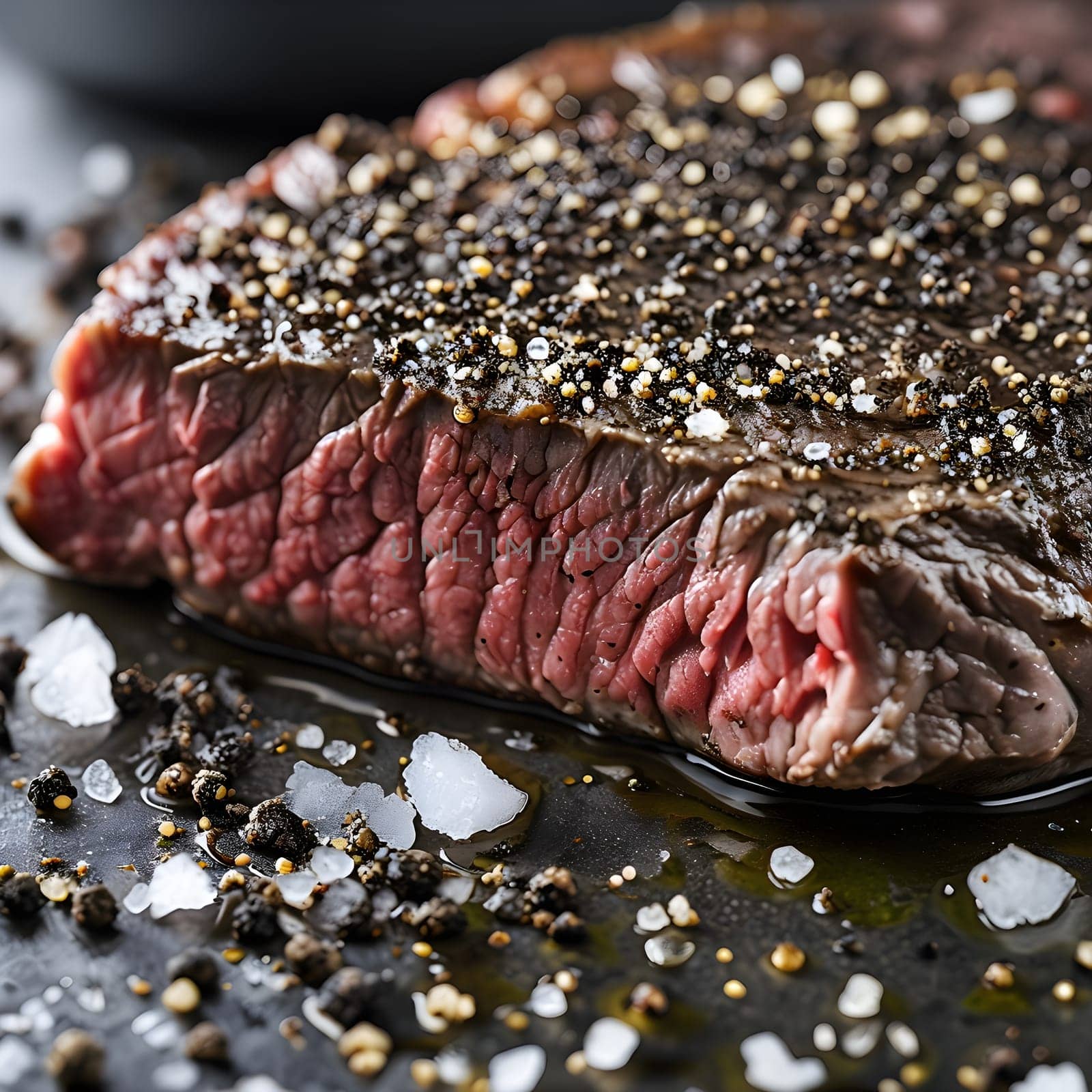 Pepper-Crusted Steak with Rock Salt and Olive Oil: A Simple Yet Bold Flavor Profile
