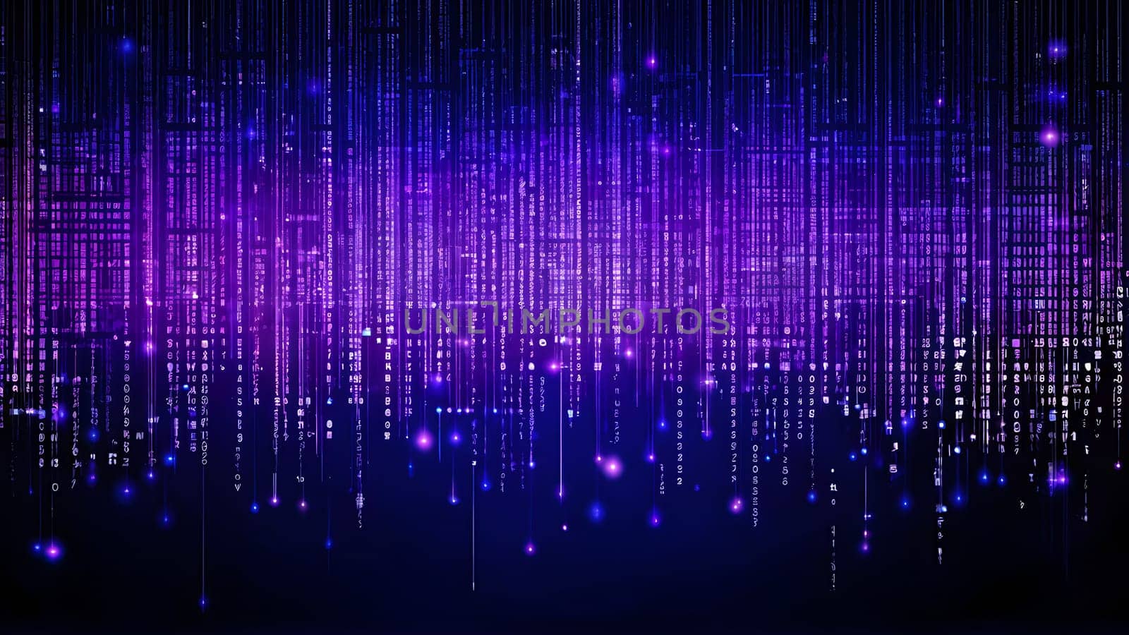 abstract animation of binary code cascading down like digital rain, representing data insights in monochromatic hues