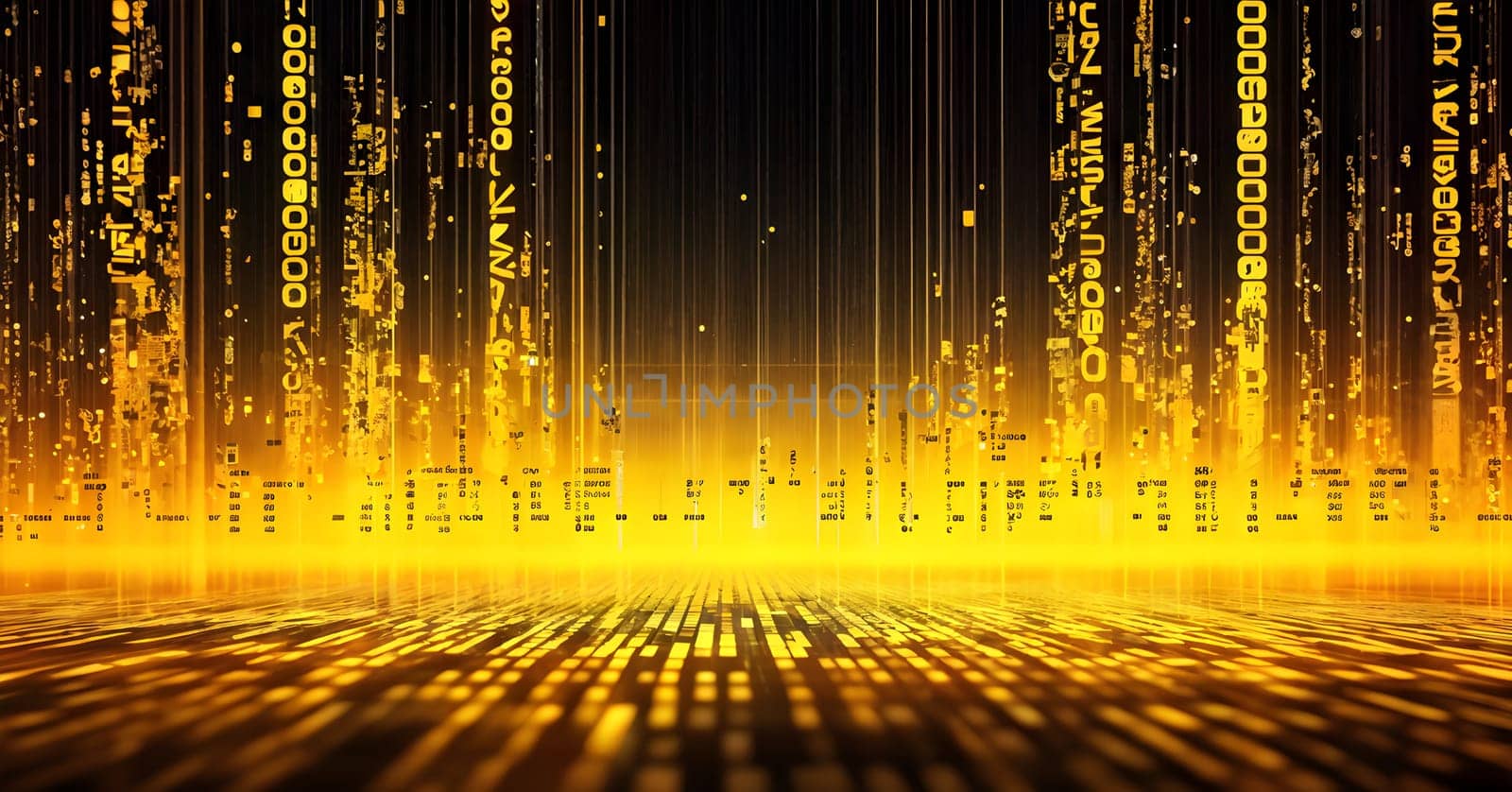 abstract animation of binary code cascading down like digital rain, representing data insights in monochromatic hues