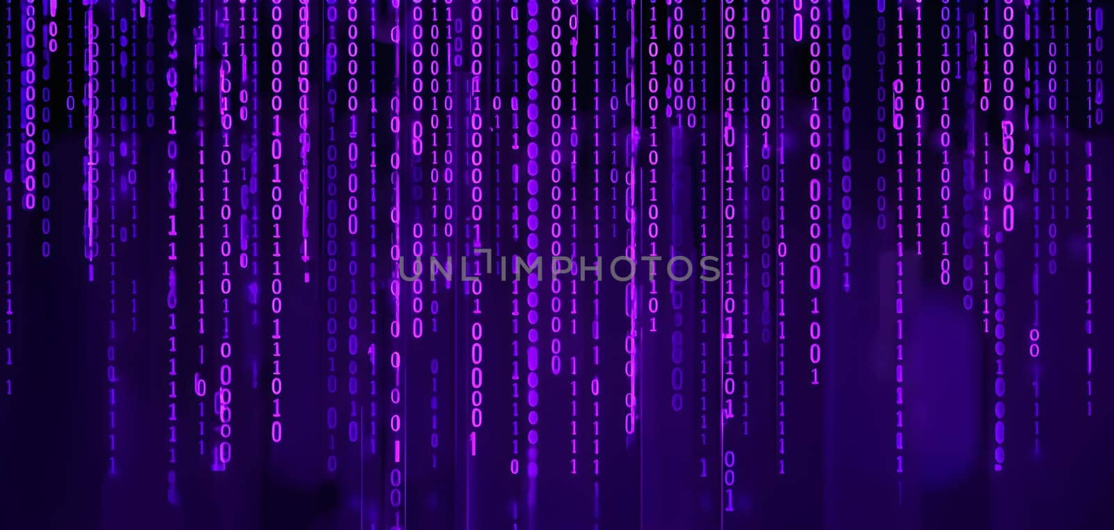 abstract animation of binary code cascading down like digital rain, representing data insights in monochromatic hues