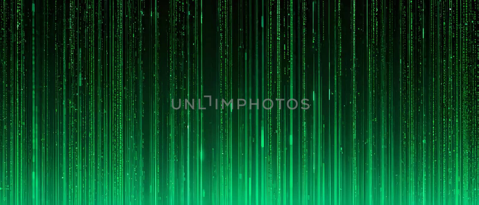 abstract animation of binary code cascading down like digital rain, representing data insights in monochromatic hues