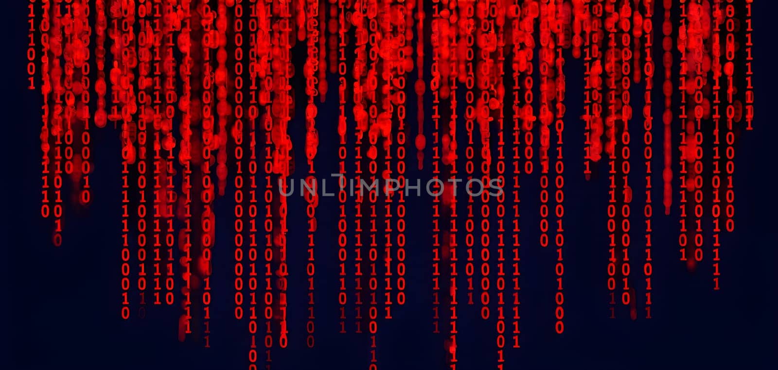 abstract animation of binary code cascading down like digital rain, representing data insights in monochromatic hues