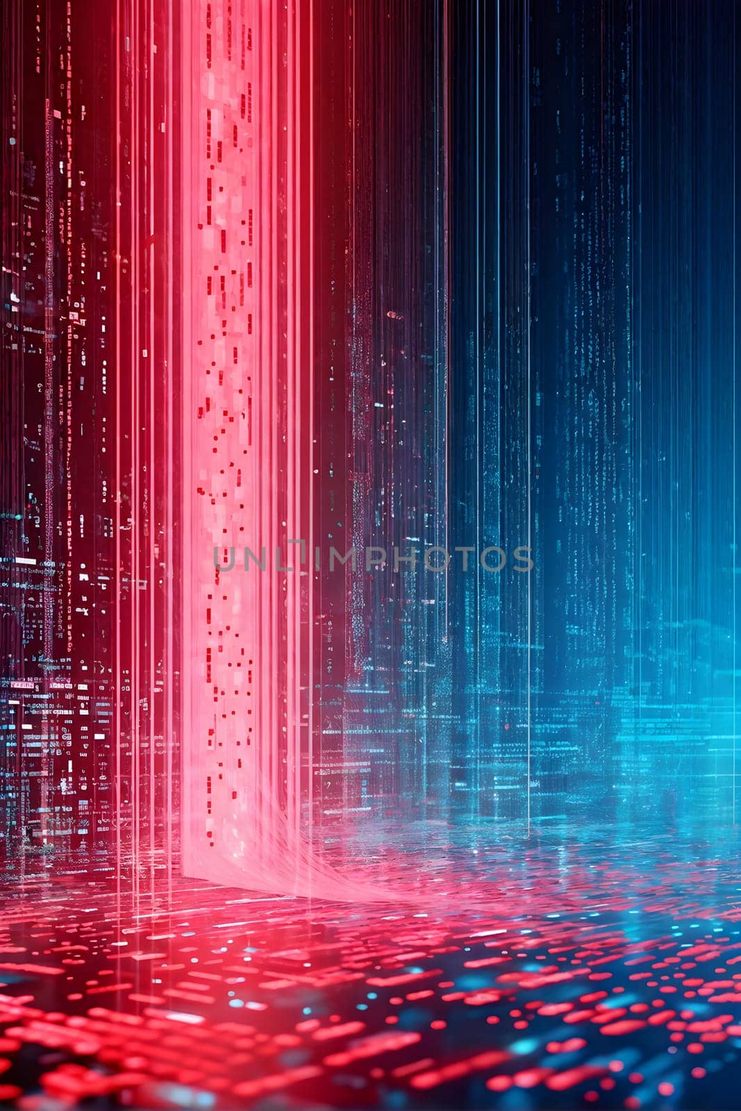 abstract animation of binary code cascading down like digital rain, representing data insights in monochromatic hues