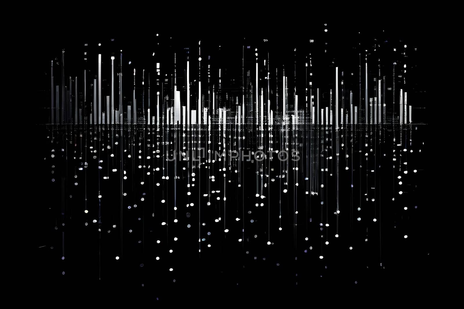 abstract animation of binary code cascading down like digital rain, representing data insights in monochromatic hues