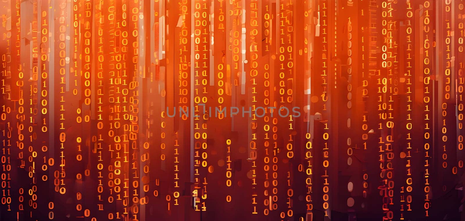 abstract animation of binary code cascading down like digital rain, representing data insights in monochromatic hues