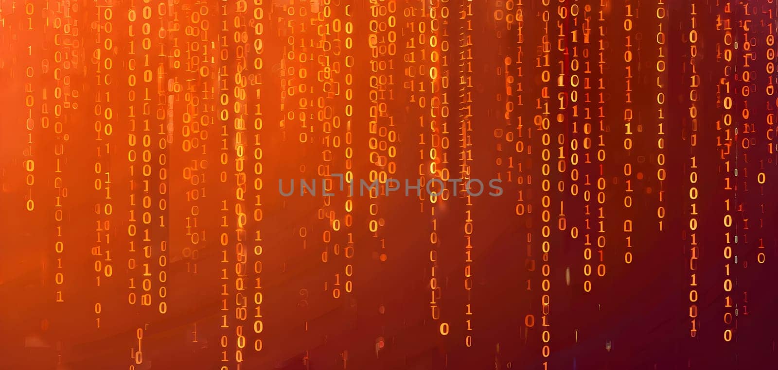 abstract animation of binary code cascading down like digital rain, representing data insights in monochromatic hues