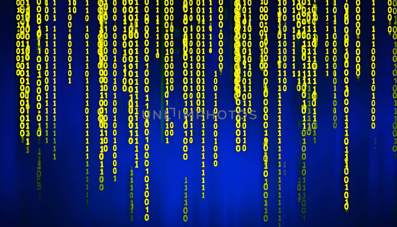 abstract animation of binary code cascading down like digital rain, representing data insights in monochromatic hues