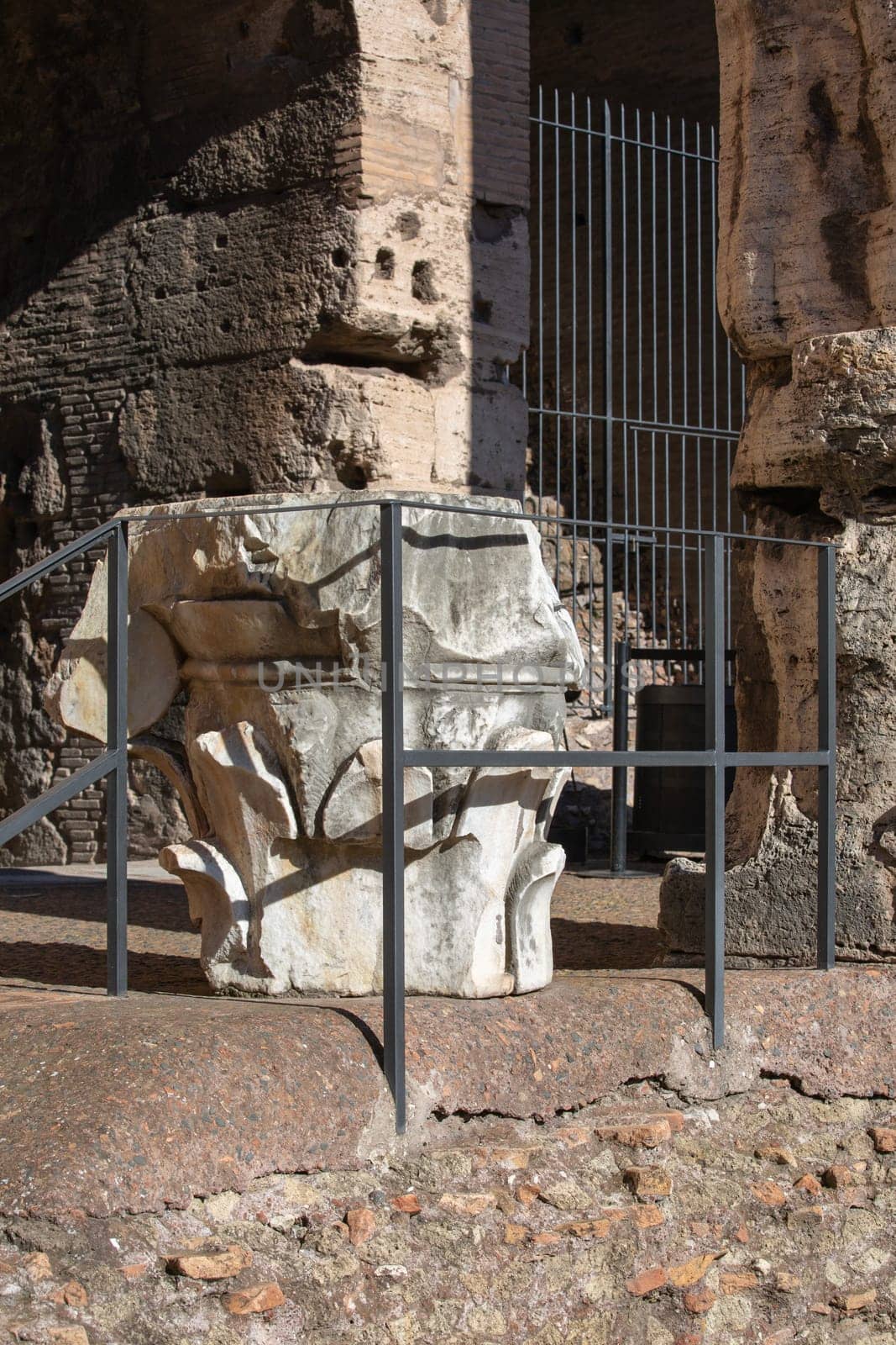 Rome, Italy - October 8, 2020: Colosseum, 1st century antique, oval amphitheatre in the centre of the city, one of New7Wonders of the World