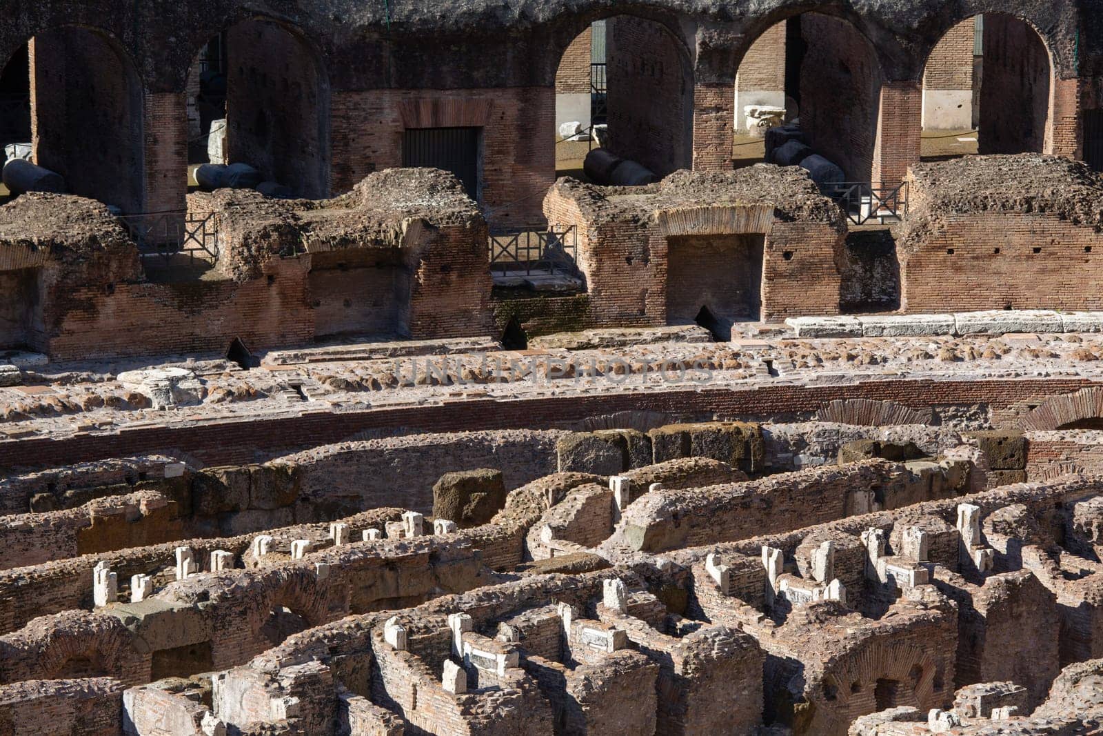 Rome, Italy - October 8, 2020: Colosseum, 1st century antique, oval amphitheatre in the centre of the city, one of New7Wonders of the World