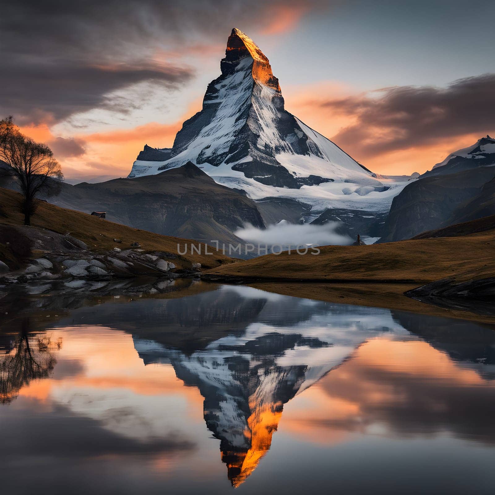 Golden Hour Majesty: The Iconic Matterhorn in Switzerland
