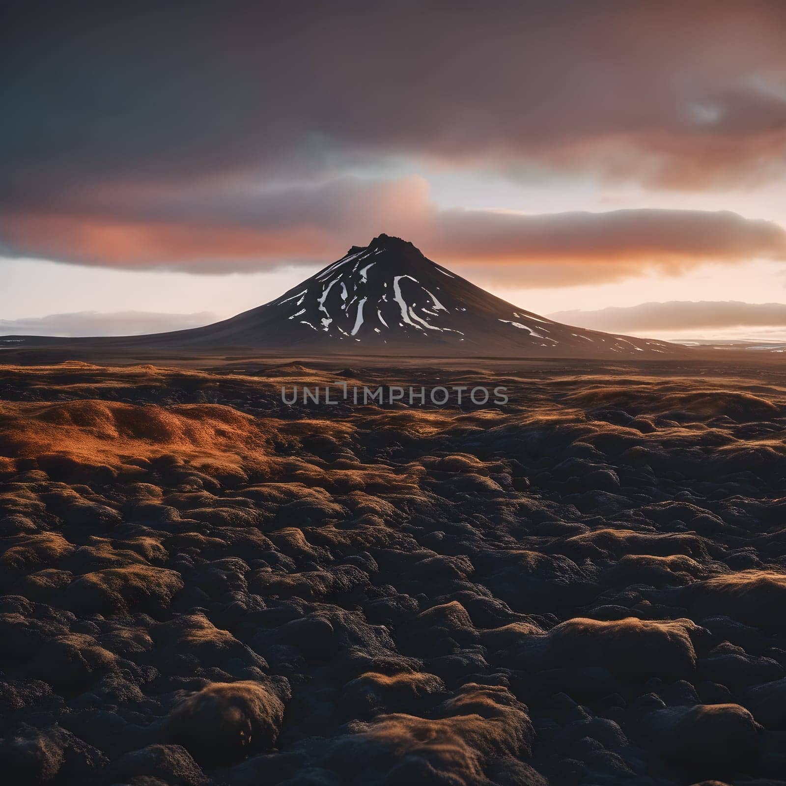 Golden Hour Over Iceland’s Rugged Volcanic Terrain